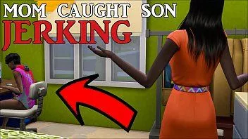 play Indian mom caught her son watching porn and masturbate then it helps him for the first time to make sex