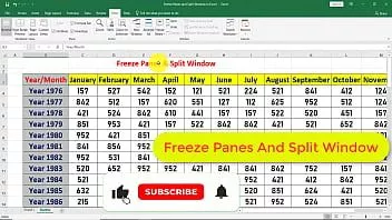 Riproduci Blocca i riquadri e dividi la finestra in Excel