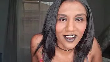 play Desi slut wearing black lipstick wants her lips and tongue rapped around your dick and taste your lips | close up | fetish