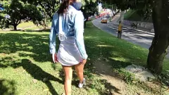 播放 与 Lauren Latina 一起在美国庆祝情人节：公共场合手淫和铁杆跨种族性交